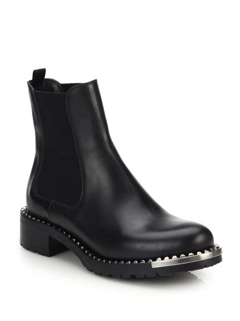 miu miu black leather chelsea boots|Black Leather Boots .